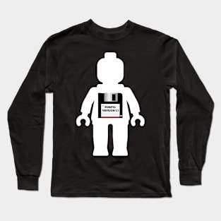 White Minifig with "MINIFIG VERSION 1.1" Long Sleeve T-Shirt